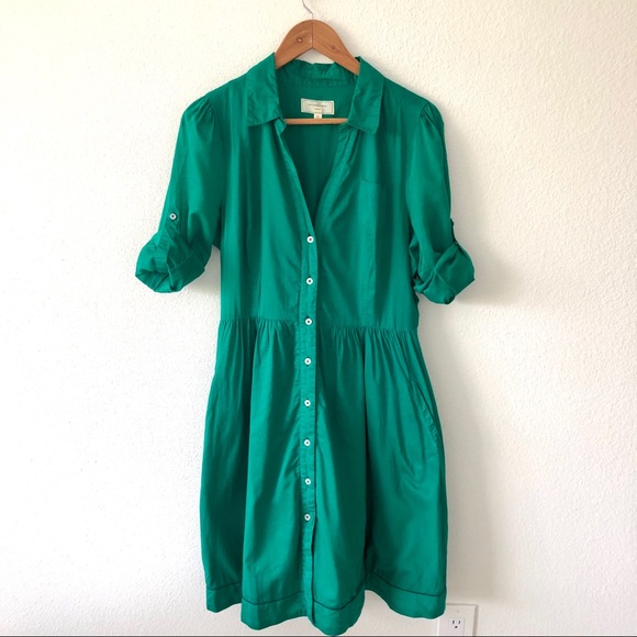 Anthropologie Moulinette Soeur Reed Emerald Dress - Picture 2 of 7